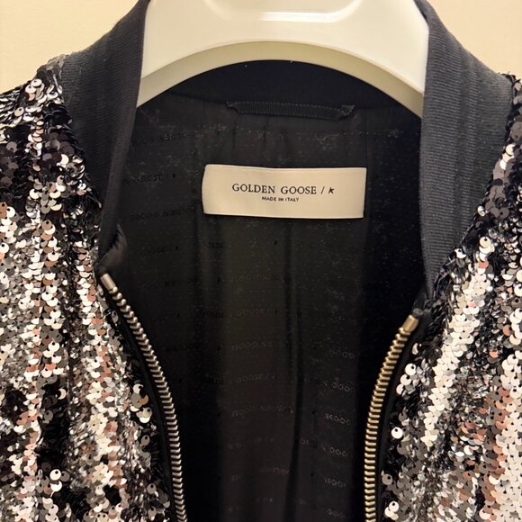 Golden Goose Men's Joshua Sequin Bomber Jacket Size 48 IT - Picture 9 of 13